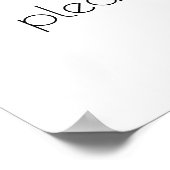 Eenvoudige boon eetlust | Zwart script elk eventte Poster (Hoek)