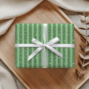 Eenvoudige bosgroene glinsterende stijl verticale  cadeaupapier