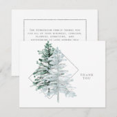 Eenvoudige bossen Funeral Dank je Bedankkaart (Voorkant / Achterkant)