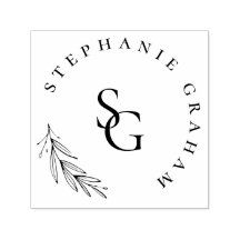 Eenvoudige Botanische Bedrijfs Logo | Monogram Ini