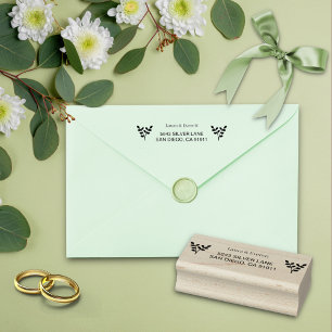 Eenvoudige botanische eucalyptus laat houten kunst 	rubberstempel