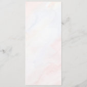 Eenvoudige botanische rustieke bruiloft menu (Achterkant)