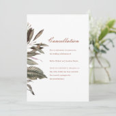 Eenvoudige botanische trouwannuleringsaankondiging aankondiging (Staand voorkant)