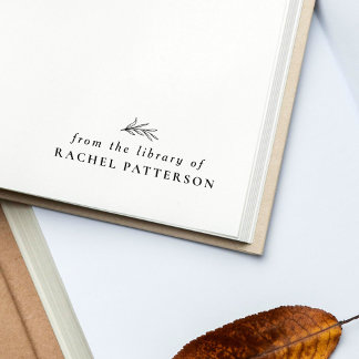 Eenvoudige Botanische Uit De Bibliotheek Van Aange Zelfinktende Stempel