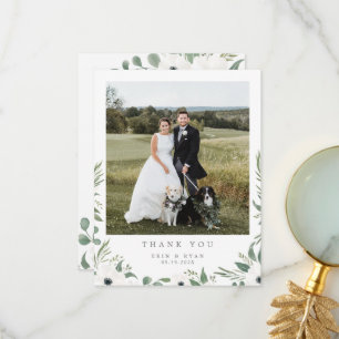 Eenvoudige botanische Waterverf Foto bedankt voor 