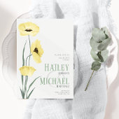 Eenvoudige Botanische Wildflowers QR Code Uitnodig Kaart