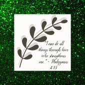 Eenvoudige Botanische Zwart-Wit Bijbel Verse | Poster