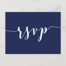Eenvoudige Briefkaarten van de Navy Blue Wedding R