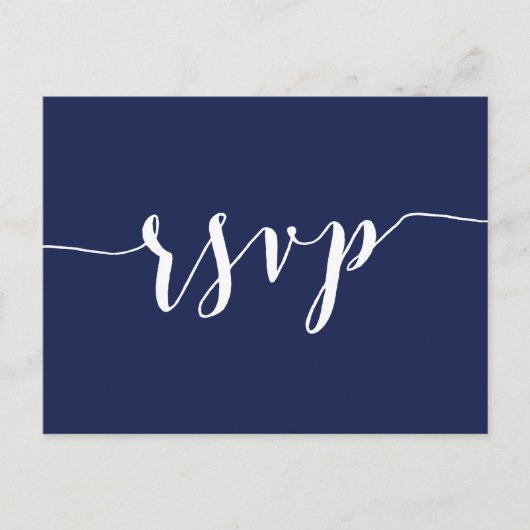Eenvoudige Briefkaarten van de Navy Blue Wedding R (Voorkant)