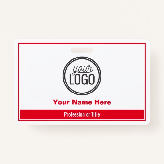 Eenvoudige BrightStor Colorblock Professional-naam Badge (Voorkant)