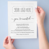 Eenvoudige brochure Bedrijfs van de Uitnodiging - (Hand)