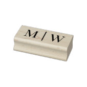 Eenvoudige bruidegom bruiloft 2 Initiaal Monogram  Rubberstempel (Stempel)