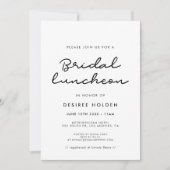 Eenvoudige bruids lunch kaart (Voorkant)