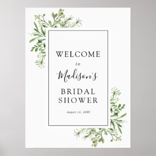 Eenvoudige Bruiloft Bruidsshower Welkomstposter Poster