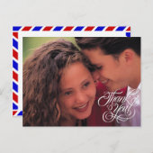 Eenvoudige bruiloft Dank u Afbeelding Briefkaart (Voorkant / Achterkant)