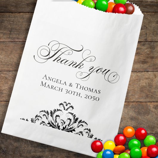 Eenvoudige bruiloft Dank u voor uw gunst Bedankzakje