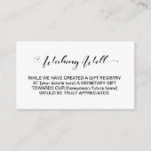 Eenvoudige bruiloft die goed wenst informatiekaartje (Voorkant)