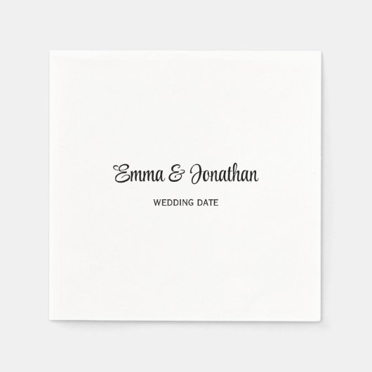 Eenvoudige Bruiloft Feestservetten Servet (Voorkant)