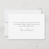 Eenvoudige bruiloft - Hartelijk dank Bedankkaart (Achterkant)