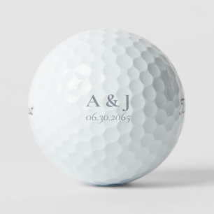 Eenvoudige bruiloft herinneringen Dusty Blue Title Golfballen