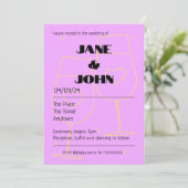 Eenvoudige bruiloft nodigt datum roze champagne ui save the date (Staand voorkant)