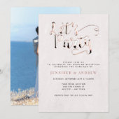 Eenvoudige bruiloft ontvangst uitnodigingen (Voorkant / Achterkant)