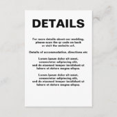 Eenvoudige bruiloft QR-code Informatiekaartje (Voorkant)