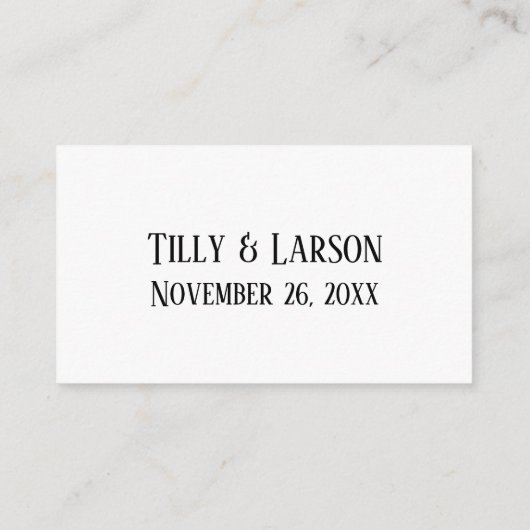 Eenvoudige bruiloft RSVP Online Elegant Handwritin Informatiekaartje (Achterkant)