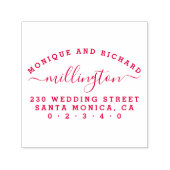 Eenvoudige bruiloft | Script Achternaam Retouradre Zelfinktende Stempel (Design)