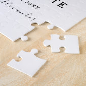 Eenvoudige bruiloft waarop de datum wordt opgeslag legpuzzel (Zijkant)