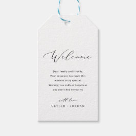 Eenvoudige bruiloft Welkom Gift Bag Mand Favoriet  Cadeaulabel