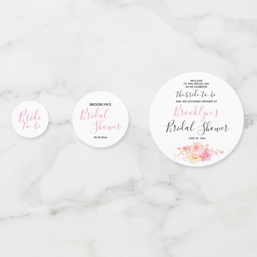 Eenvoudige Bruiloftsborrel met Bloemen Confetti (Voorkanten)