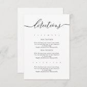 Eenvoudige bruiloftsrichting informatiekaartje (Voorkant / Achterkant)