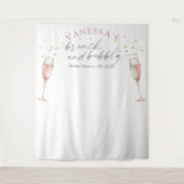 Eenvoudige brunch en bubbelig vrijgezellenfeest ac wandkleed (Voorkant)