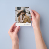 Eenvoudige budget bruiloft save the date QR-code f Flyer (Hand)