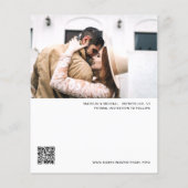 Eenvoudige budget bruiloft save the date QR-code f Flyer (Achterkant)