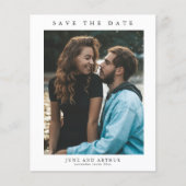 Eenvoudige budgetfoto Weddenschap Save the Date (Voorkant)