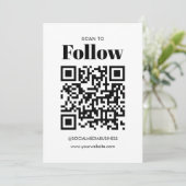 Eenvoudige budgetscan om QR-code te volgen Social  Aankondiging (Staand voorkant)