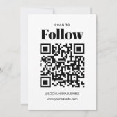 Eenvoudige budgetscan om QR-code te volgen Social  Aankondiging (Achterkant)