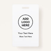 Eenvoudige Bulk Budget Personeel Werknaam ID Badge (Voorkant)