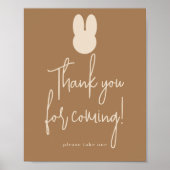 Eenvoudige Bunny Bedankt voor je komst Poster (Voorkant)