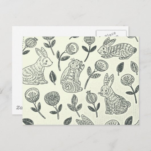 EENVOUDIGE BUNNY BRIEFKAART (Voorkant / Achterkant)