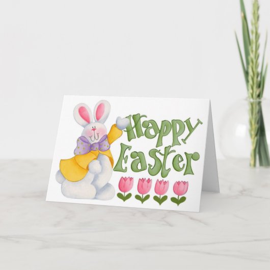 EENVOUDIGE BUNNY EASTER KAART (Voorkant)