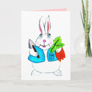 EENVOUDIGE BUNNY-kaart Feestdagen Kaart