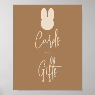 Eenvoudige Bunny-kaarten en cadeaus Poster