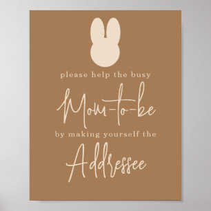 Eenvoudige Bunny Mam om geadresseerde te zijn Poster