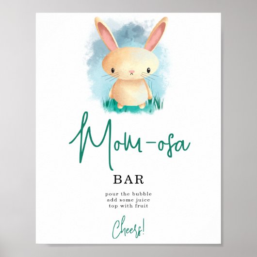 Eenvoudige Bunny mOM-osa bar Poster (Voorkant)