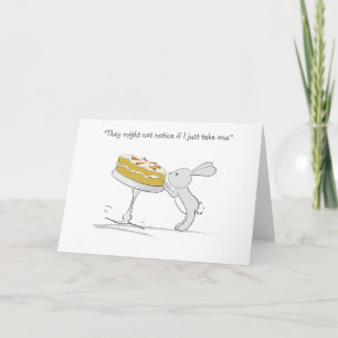 Eenvoudige bunny wenskaart kaart