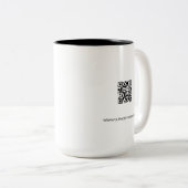 Eenvoudige Business logo Custom QR code pro Tweekleurige Koffiemok (Voorkant rechts)