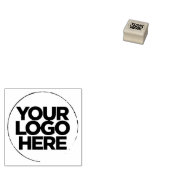 Eenvoudige Business Logo Houten Rubberstempel (Gestempeld)